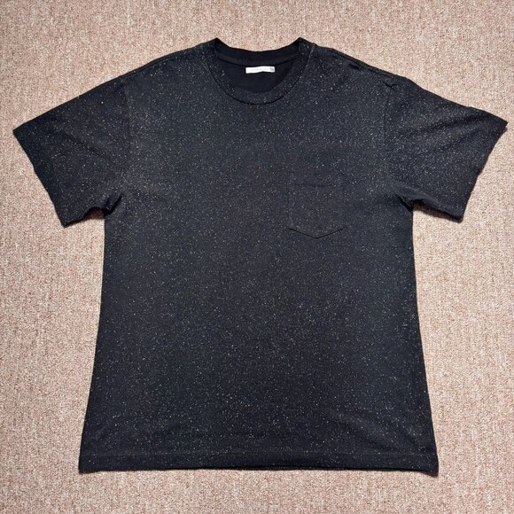 John Elliott Black Speckled Salt Wash Pocket Tee Mens Large Made in USA $234 RRP - Picture 3 of 5